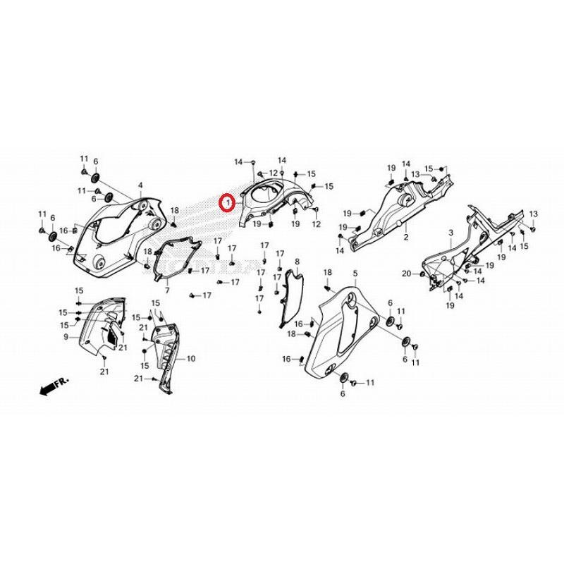 ジョー専用 HONDA 純正 GROM[2021モデル] タンクカバー #64450-K26-G00