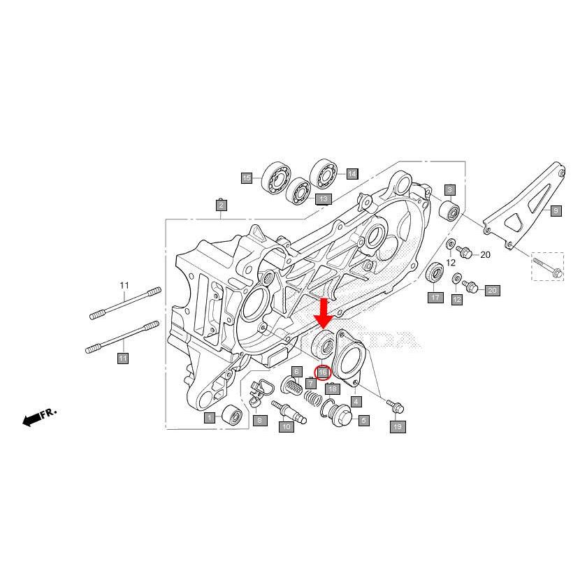 HONDA 純正 Navi110/CLIQ110/インド仕様Dio110[キャブ] 左クランク