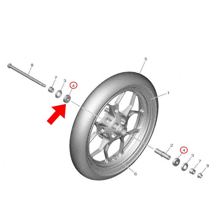 YAMAHA 純正 XSR155 フロントホイールベアリング[1個] #93306-302YN