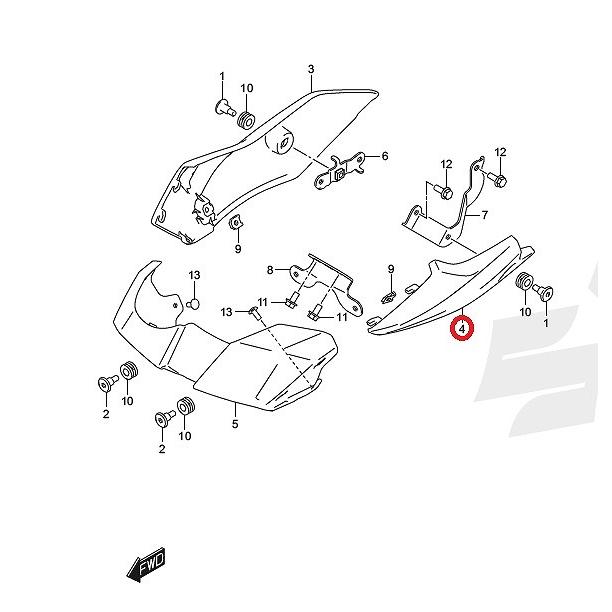 SUZUKI 純正 ジクサー250ネイキッド['20-] 左アンダーカウル