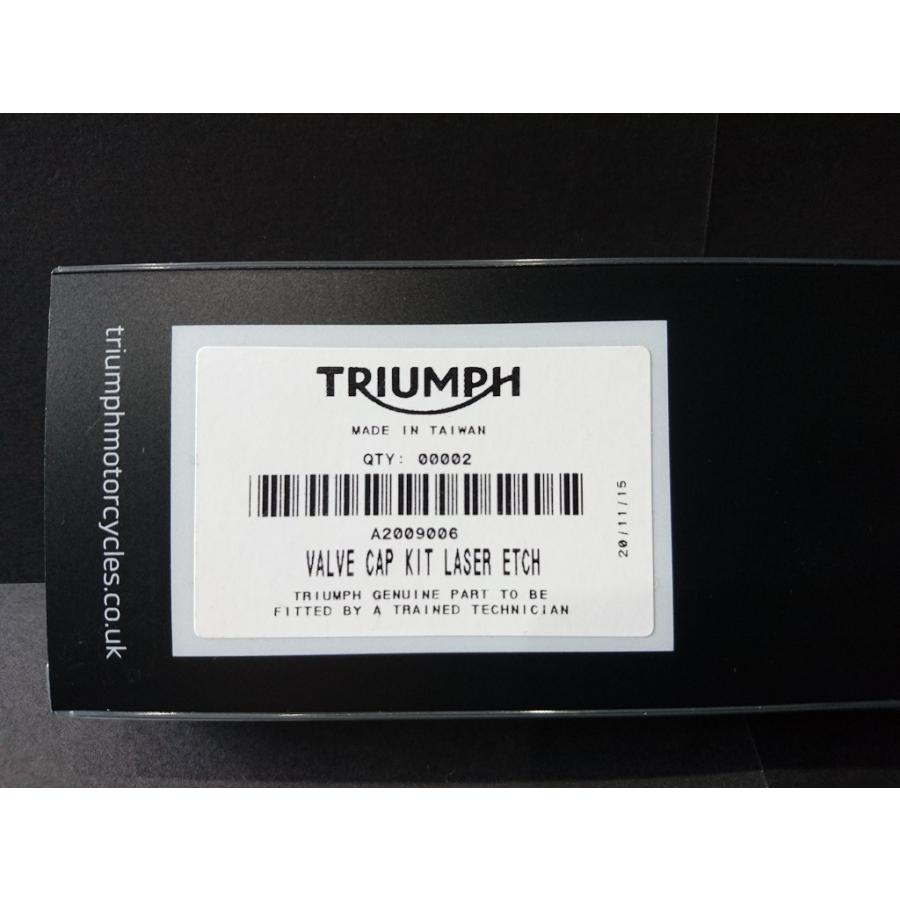 トライアンフ 純正アクセサリー タイヤバルブキャップ【クローム
