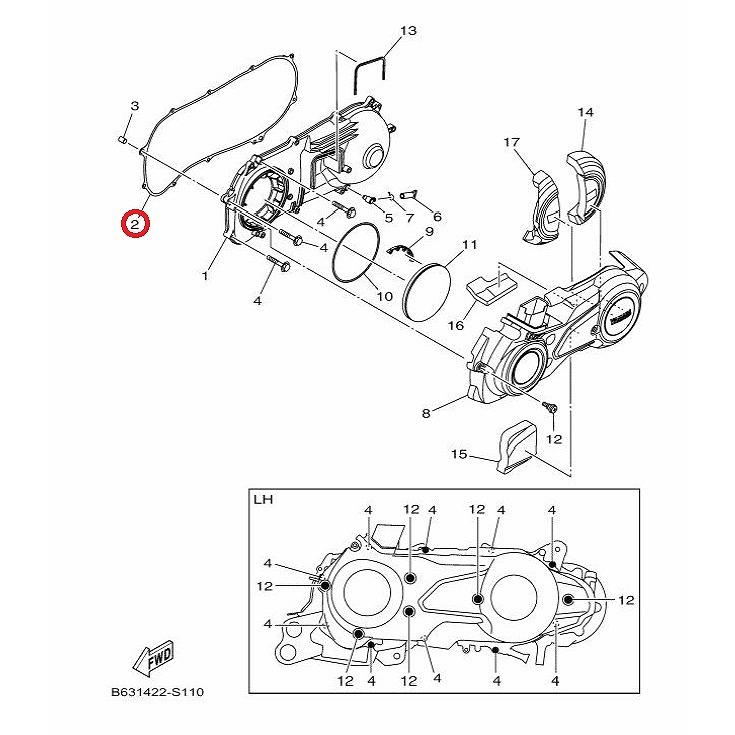 YAMAHA 純正 AEROX155['17-'20]/NVX125['17-'20]/NVX155['17-'20