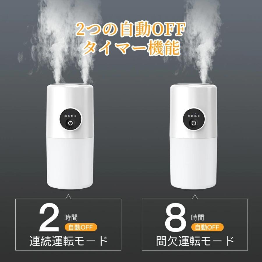 コンパクト加湿器 自動運転機能付き 楽天市場】加湿器 卓上 充電式 小型 超音波式 アロマ ライト付き