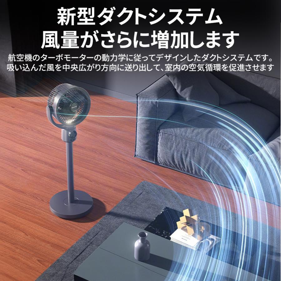2025最新型 扇風機 サーキュレーター 3D首振り DCモーター 9時間