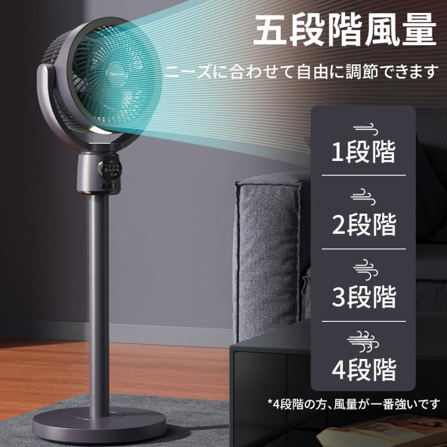 2025最新型 扇風機 サーキュレーター 3D首振り DCモーター 9時間