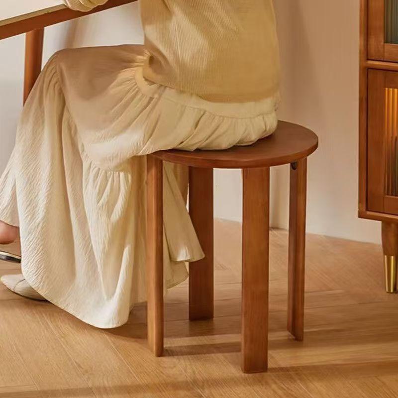 4脚セット サイドテーブル スツール 5色 天然木 スタッキング