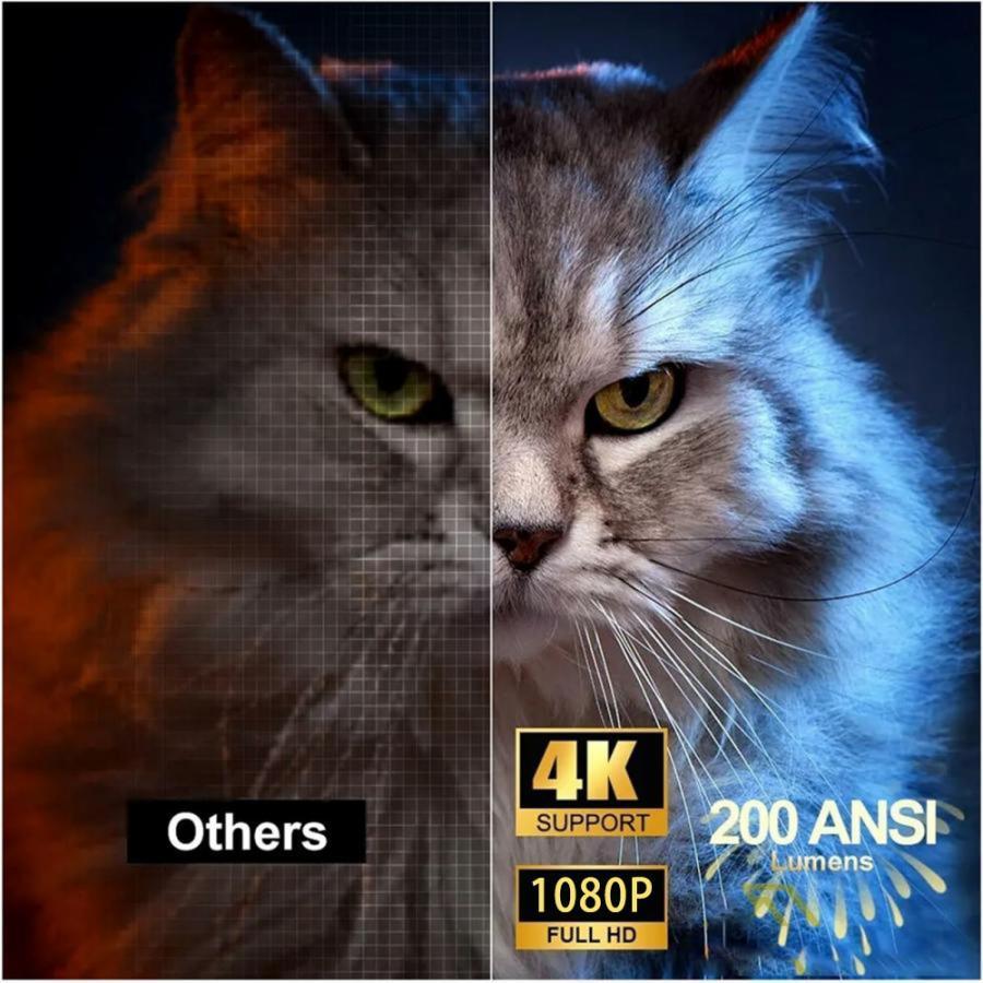 プロジェクター 軽量 本体 4K でんどうしゅうそく 天井投影 小型 家庭