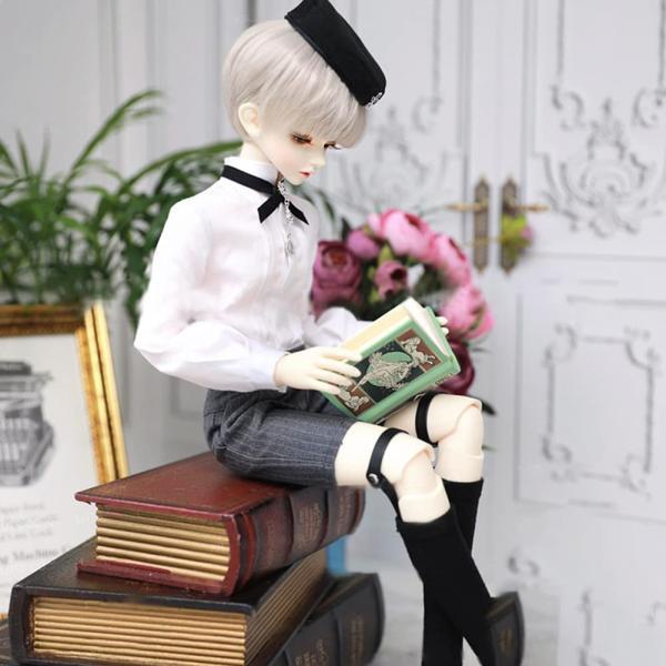 1/4 BJD 人形 少年人形フル 40cm 球体関節人形 + 顔メイク 服 パンツ