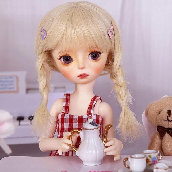 BJD人形、1/6 SD人形12インチ15ボールジョイント人形、フル服靴かつら顔メイク、ため_3