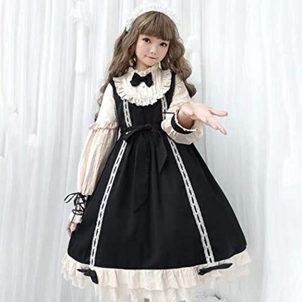 ワンピース ロリータ 長袖 コスプレ 可愛い 森ガール 大きいサイズ 黒 Cosplay Lolita ゴシック ドレス 女装服 ヘッドドレス 大人用 1ujb9znk 長楽ストア 通販 Yahoo ショッピング