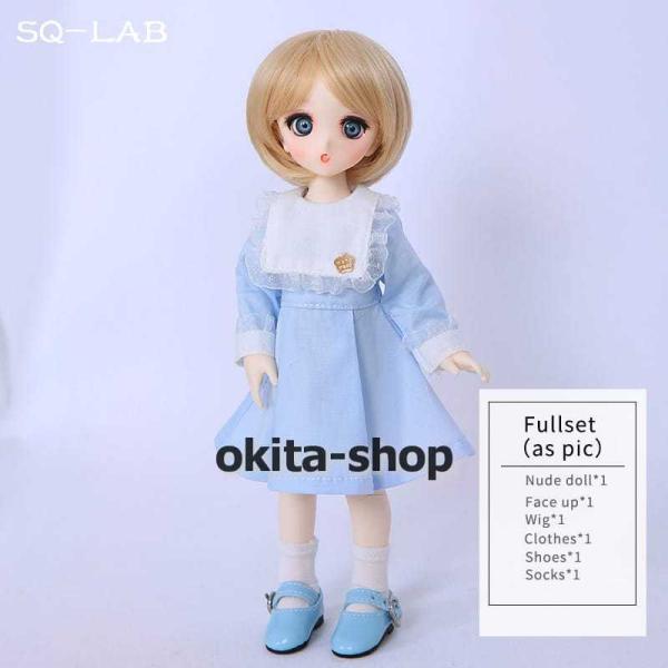 BJDドール 球体関節人形 1／6 人形本体 ヘッド+ボディ+眼球+服装+ウィッグ＋メイク フルセット_4