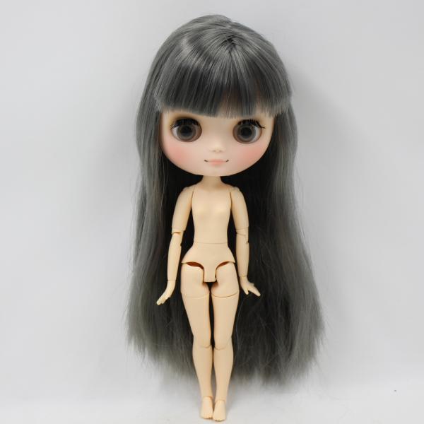 ミディアイシーアイシーシリーズ，フリンジ付きグレーヘア，マットフェイス，ネオ1/8 bjd，bl9016（ヌード関節人形_3