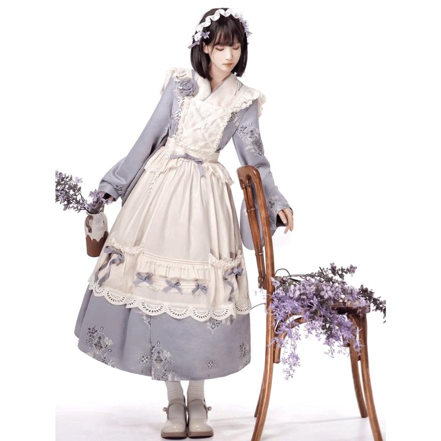 大正浪漫 コンカフェ メイドワンピ 着物 エプロン 和装 メイドカフェ 長楽ストア - 通販 - Yahoo ショッピング