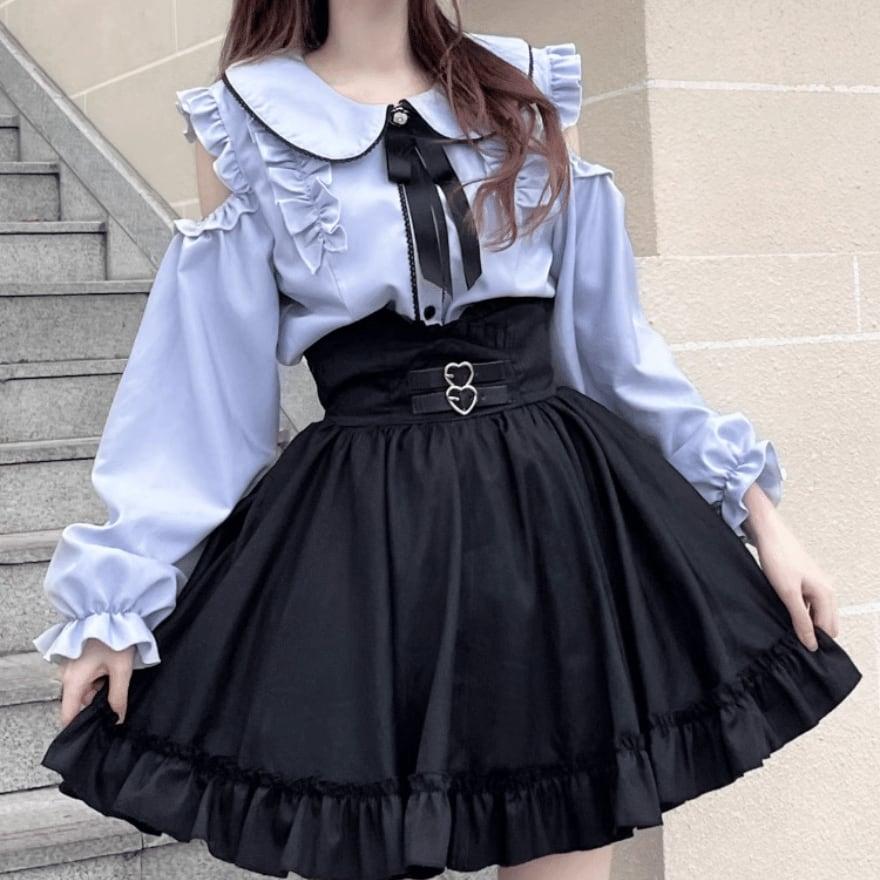 量産型 ゆめかわ ガーリー 地雷服 甘め フリル ミニスカート