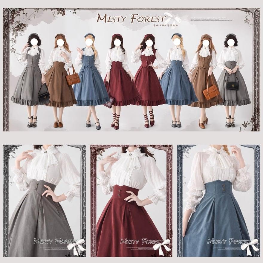 ロリィタ服 原宿スタイル 控えめ フレアスカート 大人きれい クラロリ