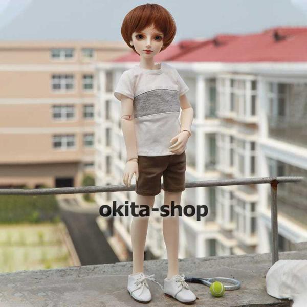 bjd 1/4 球体関節人形 bjdドール 人形 ドール dolls 人形ベッド+ドールボディ可動ボディ ドール本体 日焼肌色ヌード人形 顔メイクあり_3