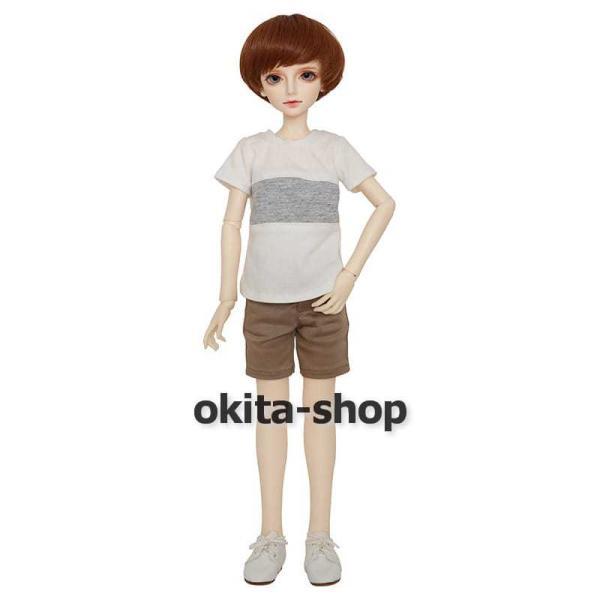 bjd 1/4 球体関節人形 bjdドール 人形 ドール dolls 人形ベッド+ドールボディ可動ボディ ドール本体 日焼肌色ヌード人形 顔メイクあり_5