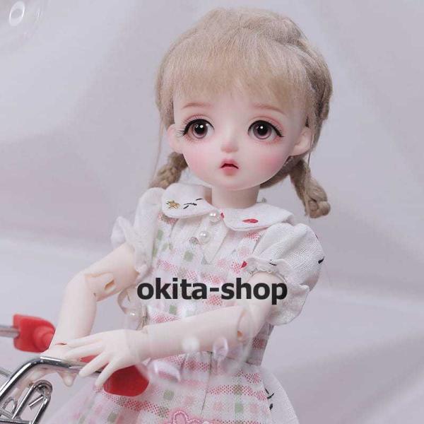 bjd 1/6 球体関節人形 bjdドール 人形 ドール dolls 人形ベッド+ドールボディ可動ボディ ドール本体 日焼肌色ヌード人形 顔メイクあり_1