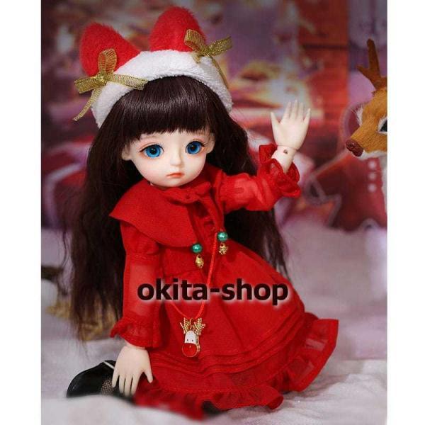 BJDドール 球体関節人形 1／6 人形本体 ヘッド+ボディ+眼球+服装+ウィッグ＋メイク フルセット D 顔メイクあり_1