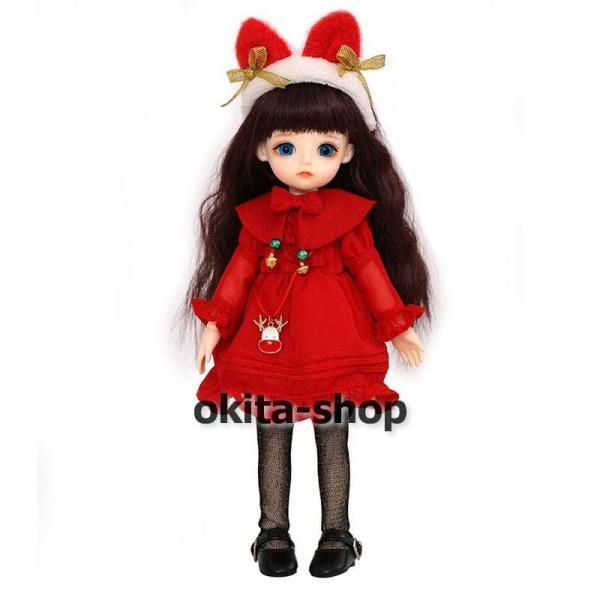 BJDドール 球体関節人形 1／6 人形本体 ヘッド+ボディ+眼球+服装+ウィッグ＋メイク フルセット D 顔メイクあり_4