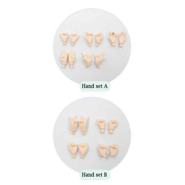 関節ボディホワイト、フレッシュ、タン、ブラック、スーパーブラックスキン1/6 bjd用のアイシーハンドセット（超 黒 |  | 01