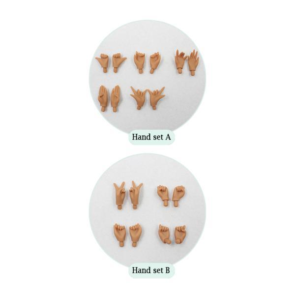 関節ボディホワイト、フレッシュ、タン、ブラック、スーパーブラックスキン1/6 bjd用のアイシーハンドセット（超 黒 |  | 05