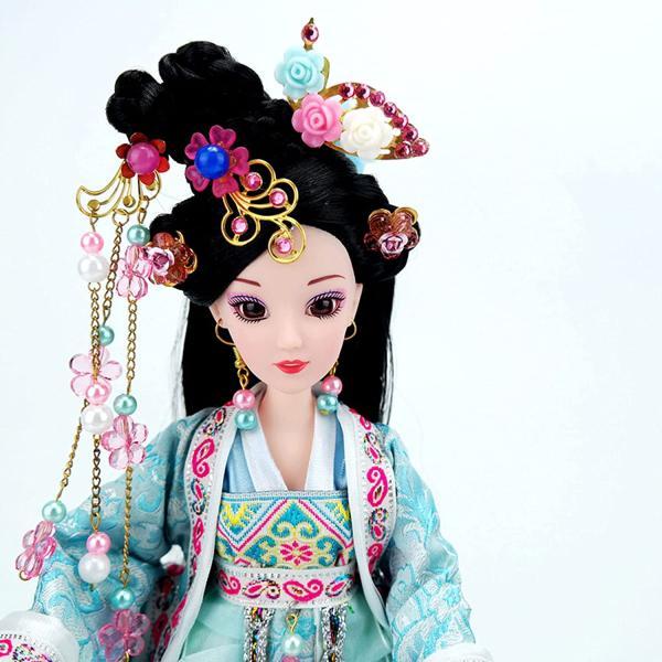 新作人気 BJD人形1 / 6、12インチ手作り伝統的な中国古代人形、プリントドレス+帽子、