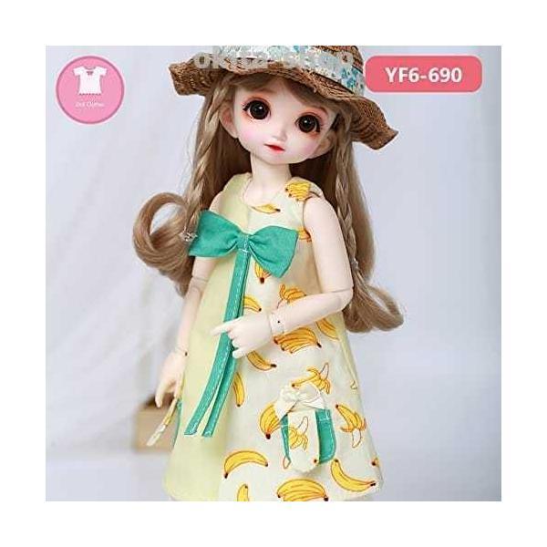 ドール用 Bjd 球体関節人形 可愛いドール服 バニラレモン sd美しいドレス衣装アクセサリーdoll 1/6