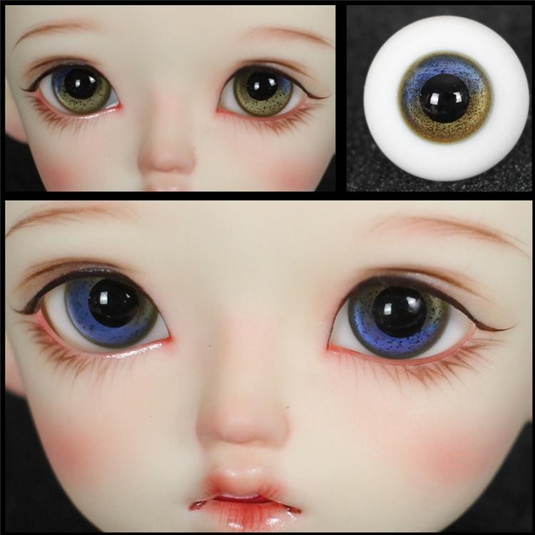 BJDドールアイ1/6分ワ1/3分グラデーションブラウンレッドガラスアイ14