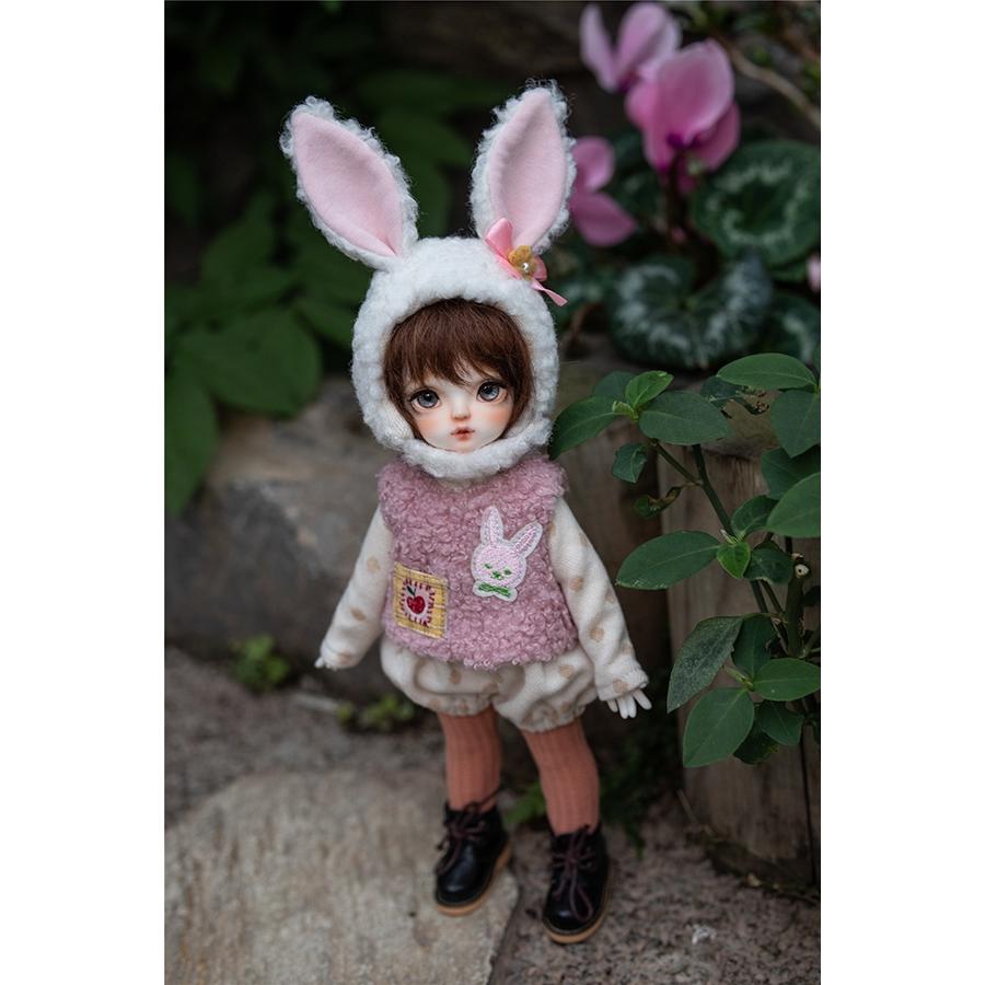 1/6分YOSD子供服かわいいBJD.SD服動物服セットあめウサギ4点入_2