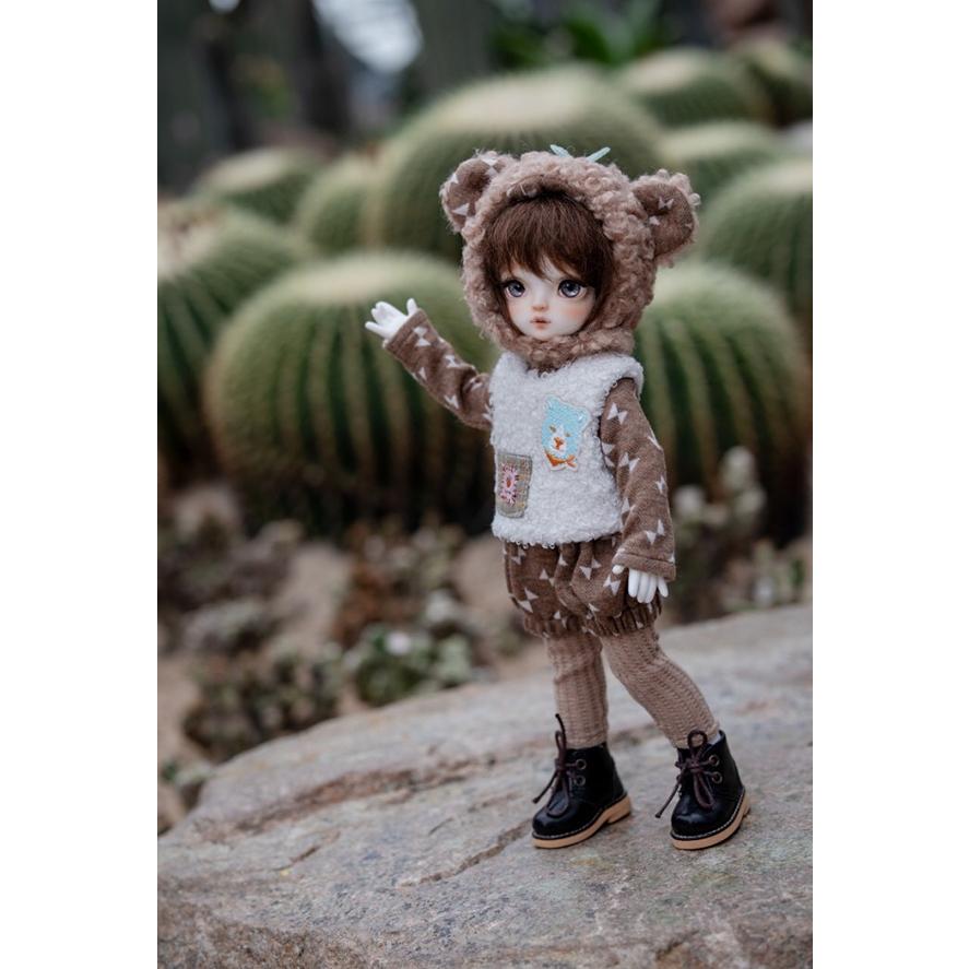 1/6分YOSD子供服トップスタンクトップかわいいBJD.SD服動物服セットくまプー（4時入）_1