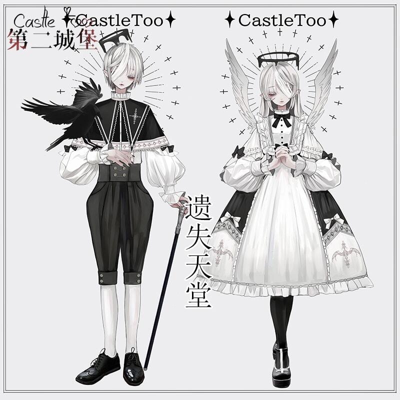 現品-第二の城オリジナルロリータポンチョワンピース騎士パンツ王子系