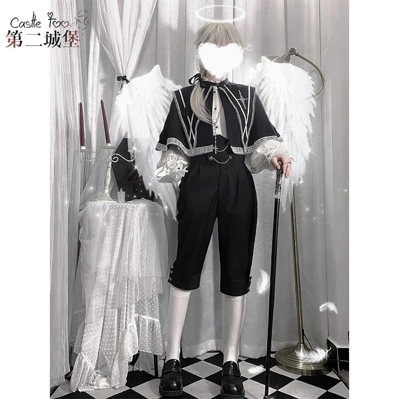 現品-第二の城オリジナルロリータポンチョワンピース騎士パンツ王子系