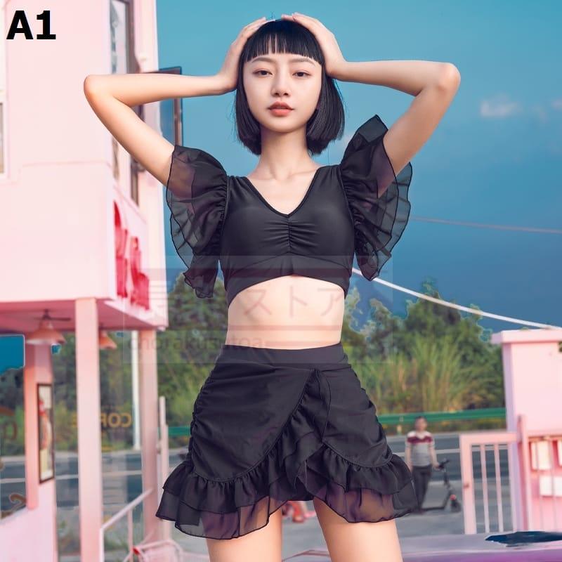 痩せて見える温泉セクシーフィット日焼け止め長袖潜水服三角 痩せて見える温泉セクシーフィット日焼け止め長袖潜水服三角
