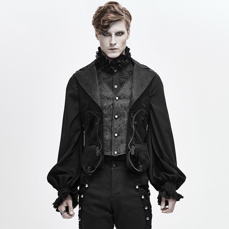 ゴシックGOTHIC男装中国風刺繍ベストスーツ裏地青年春と秋のコートバインダードレス_1