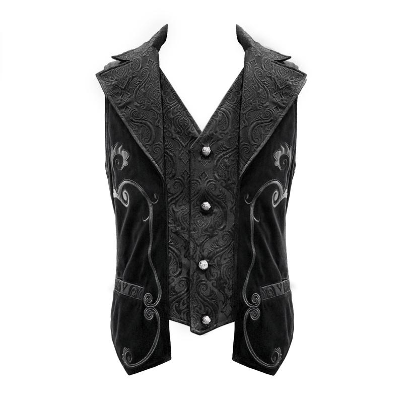 ゴシックGOTHIC男装中国風刺繍ベストスーツ裏地青年春と秋のコートバインダードレス_5