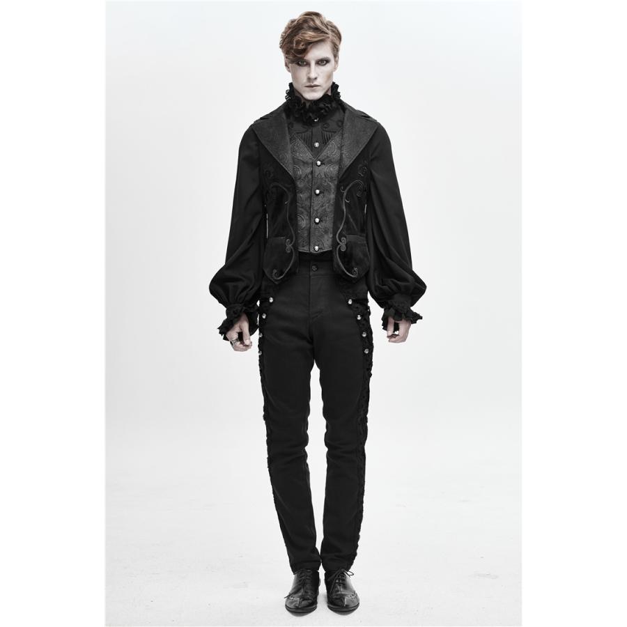 ゴシックGOTHIC男装中国風刺繍ベストスーツ裏地青年春と秋のコートバインダードレス_6
