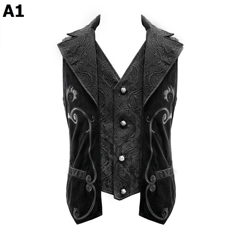 ゴシックGOTHIC男装中国風刺繍ベストスーツ裏地青年春と秋のコートバインダードレス_7