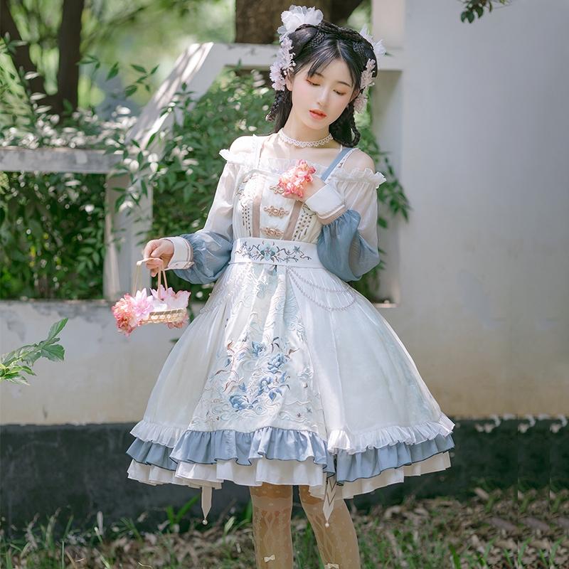 雲上城jskセットWPオリジナルデザイン×刺繍音斎重工刺繍中華風ロリータ  