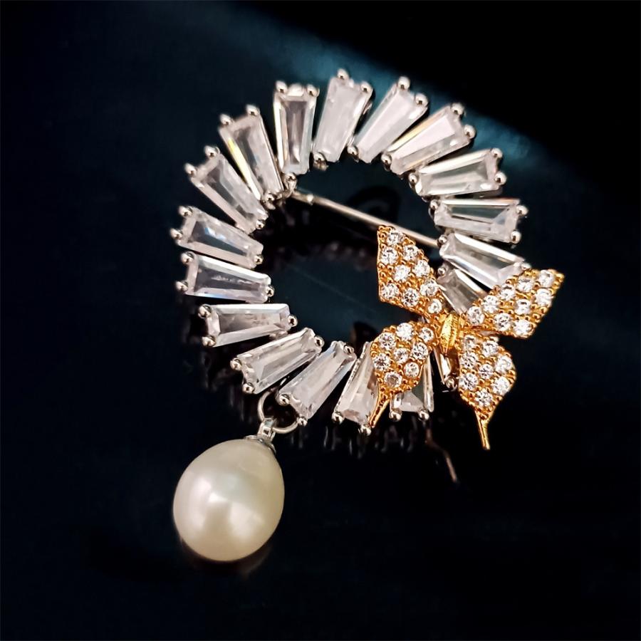 最大83%OFFクーポン レトロでシンプルな天然淡水パールブローチ
