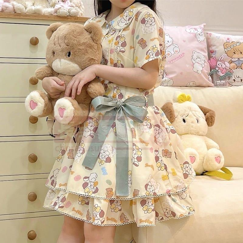 告白気球家ロリータmikko連名シャツスカート夏モデル女夏秋ゆったり