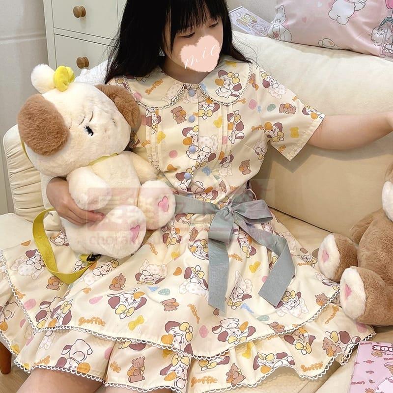 告白気球家ロリータmikko連名シャツスカート夏モデル女夏秋ゆったり