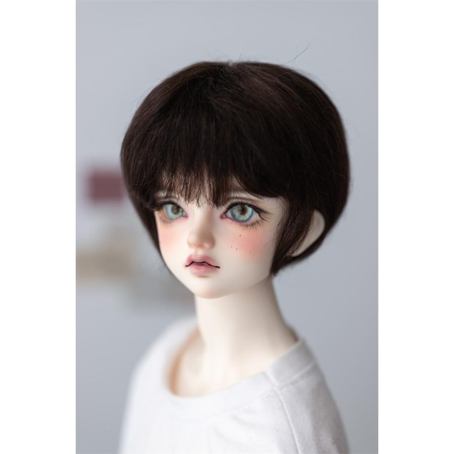 【カルカ星】bjdウィッグフェイク3分ポニー海毛ショートボブ_3
