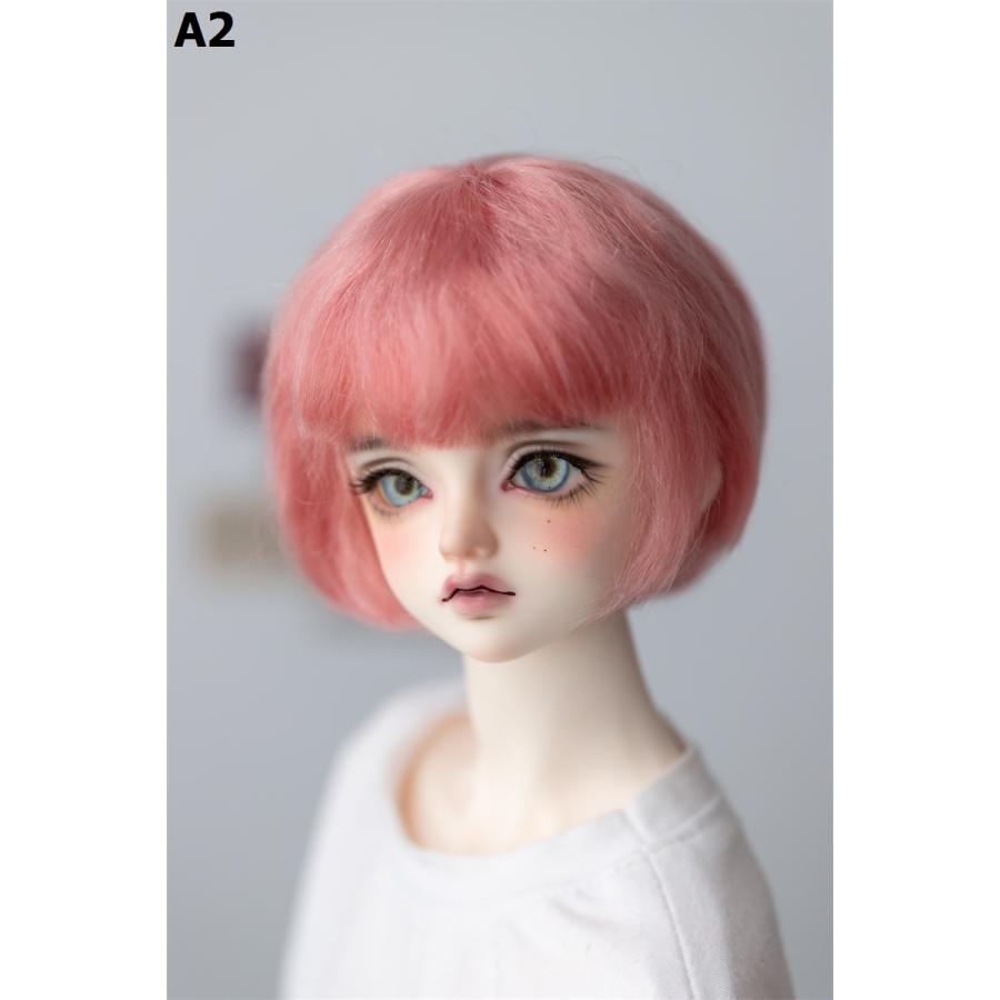 【カルカ星】bjdウィッグフェイク3分ポニー海毛ショートボブ_6