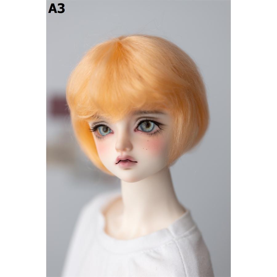 【カルカ星】bjdウィッグフェイク3分ポニー海毛ショートボブ_7