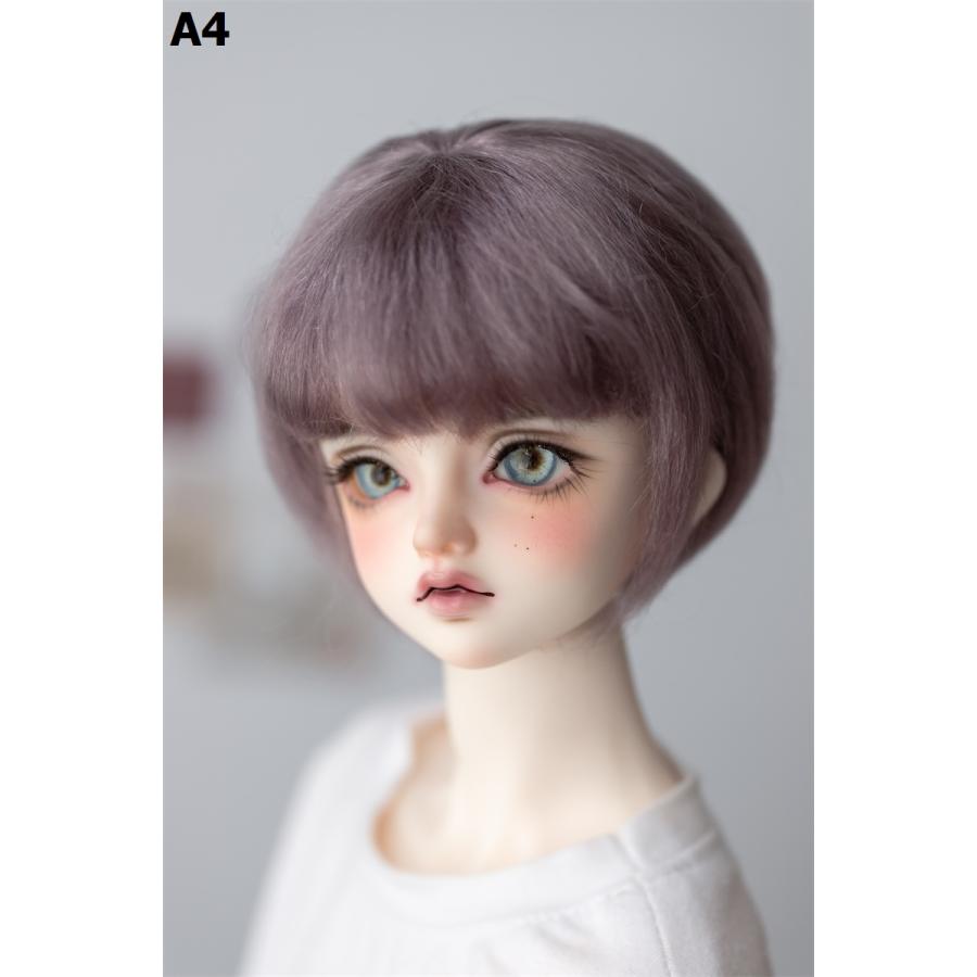 【カルカ星】bjdウィッグフェイク3分ポニー海毛ショートボブ_8