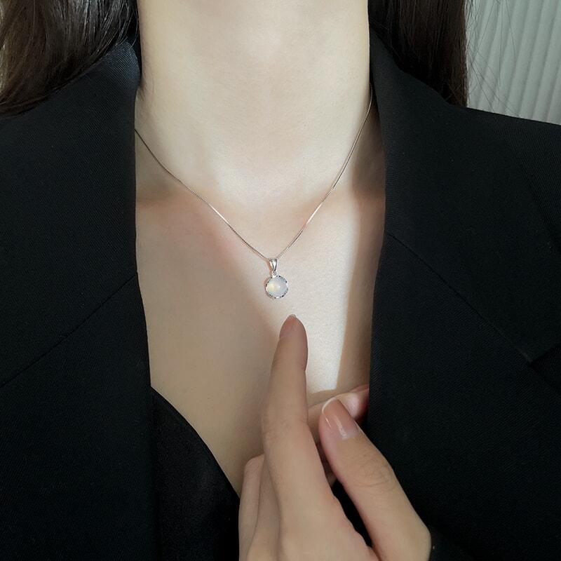 DI微小で確かな幸せ~天然晶石軽量ペンダントネックレス高級デザイン感鎖骨チェーン_4