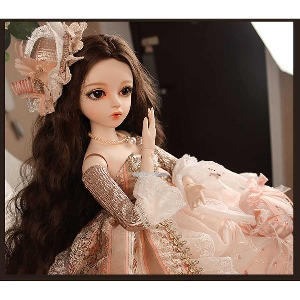 BJDドール 球体関節人形 1/3 60cm 人形本体 洋服セット フィギュア 女の子  メイク済み 塗装済み可動フィギュア ヘッド+ボディ+眼球+服装+ウィッグ+メイクの画像