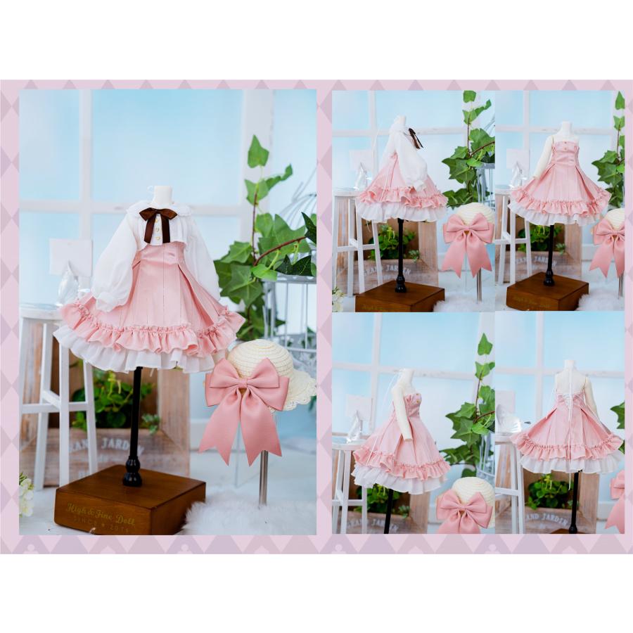 ドール用　お洋服　ドール服　白い鳥の庭1/4ドールの画像