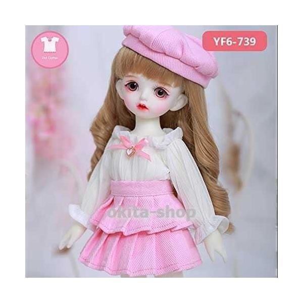 ドール用 Bjd 球体関節人形 可愛いドール服 体と体のドレスレモン美しい人形の衣装アクセサリーdoll 1/6_3